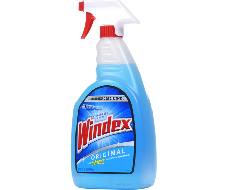 Windex® Ammonia-D Glass Cleaner, Fresh, 32 oz Spray Bottle, 8/Carton