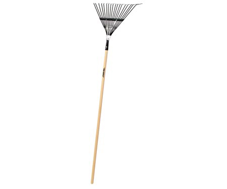 Truper Tru-Built Steel Leaf Rake with Wood Handle - T34 30450