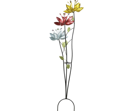 Blossoming Lily Fl Trio Spinner Garden Stake A16 Bvf238 Blossoming Lily Fl Trio Spinner