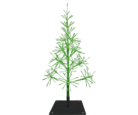 Festive Green Christmas Tree with Warm White LED Lights - A16 CRD111SGN