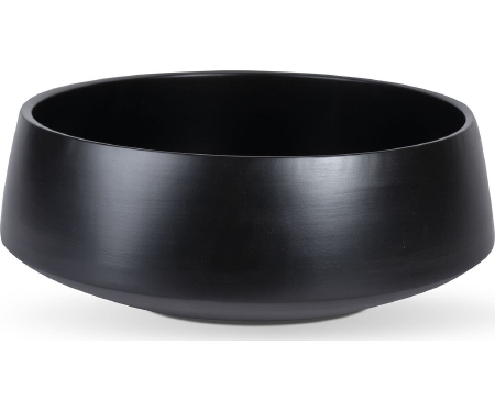 6 Quot H Black Low Ceramic Bowl Planter V21 Tarva615bl