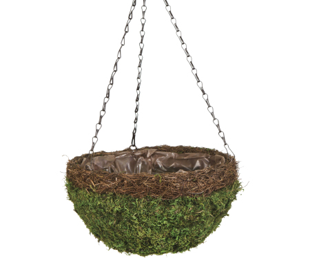 Super Moss MossWeave Medium Round Spring Green Hanging Basket