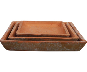 So3 Saucers Sq Pot Ag Terra
