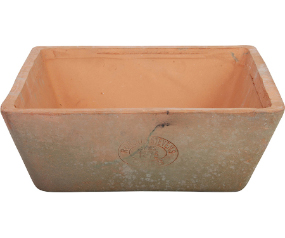 Square Pot Aged Terracotta