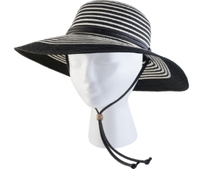 Hat Wm Braid Wide Blk Wht