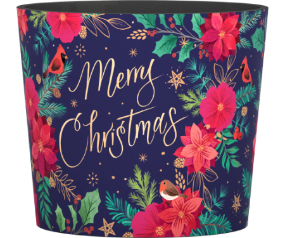 Tree Pot Blue Poinsettia