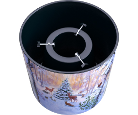 Tree Pot Snowy Woodland Scene