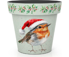 Holly & Robins Tree Pot Cover