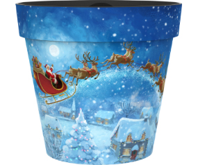 Christmas Eve Tree Pot Cover