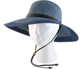 Hat Wm Braid Wide Grn Blu