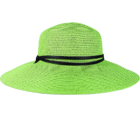 Hat Wm  Braided Wide Tea Green