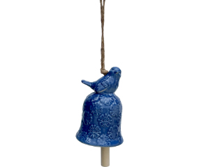 BIRD ON BELL WIND CHIME