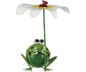 Frog Daisy Porch Sitter