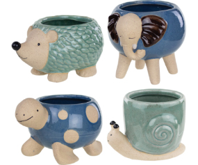 Ceramic Animal Plannter Asst