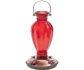 Feeder Red Hobnail Vintage