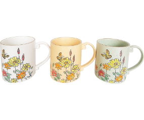 21oz Flower Valley Mug 3 Asst
