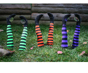 Witch Legs Green Black