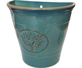 Country Garden Wall Pot Aqua