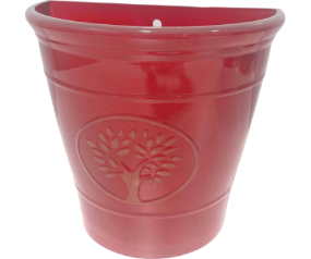 Country Garden Wall Pot Red