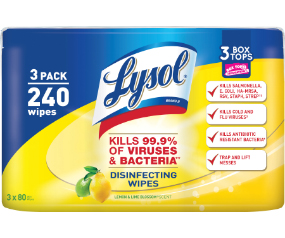 Lysol Disinfecting Wipes 3x80