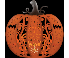 LED Cutout Pumpkin Dec Org