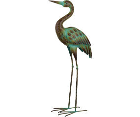 Grn Patina Crane Dec SM Down
