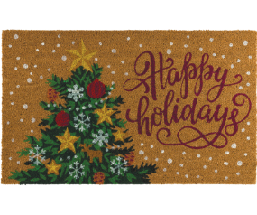Doormat Coir Holiday Tree