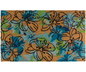 Dmat Coir Blu Flwrs