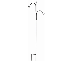 Sq Tall Offset Finial Mat Blk