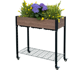 Mobile Planter w/ Under Shelf