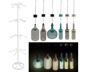 Solar Hanging LED Bulb w Stand