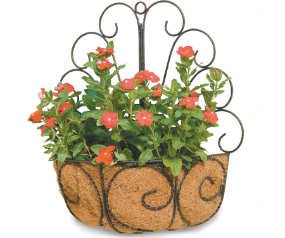 Wall Basket Peacock With Liner