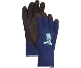 Glove L Therml W/rubbr Plm Blu