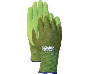 Glove Bamboo W/rbr Plm Gr Sm