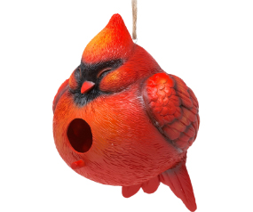 Cardinal Round Birdhouse