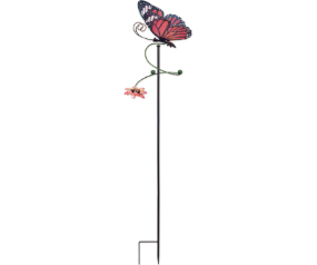Orange Butterfly Swirl Stake