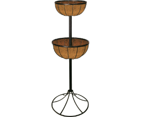 Planter 2 Tier Blk W/ Lnr