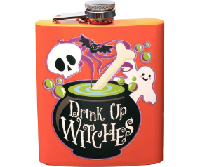 Drink Up Witches Flask