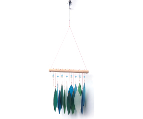 Feather BL Sea Glass Chime