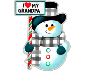 Grandpa Snowman Ornament