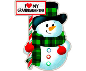 Granddaughter Snowman Ornament
