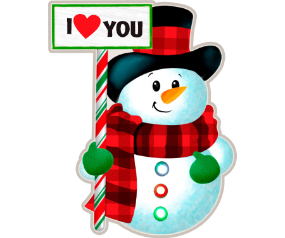I Love You Snowman Ornament