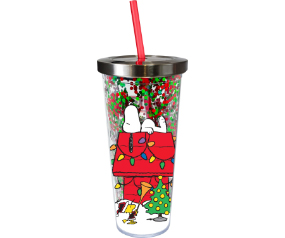 Snoopy Christmas Glitter Cup