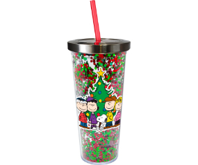 Peanuts Christmas Glitter Cup