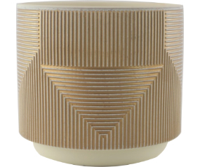 Metalic Grooves Planter 6.69