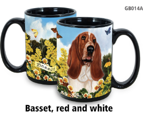 Mug Basset Brown/White