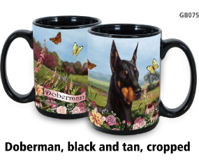 Mug Doberman Black Cropped