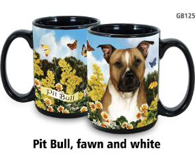 Mug Pit Bull Brown/White