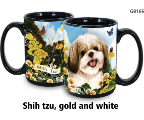 Mug Shih Tzu Gold/White