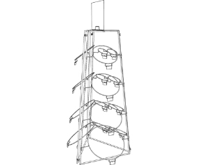 2 Color Empty Rack